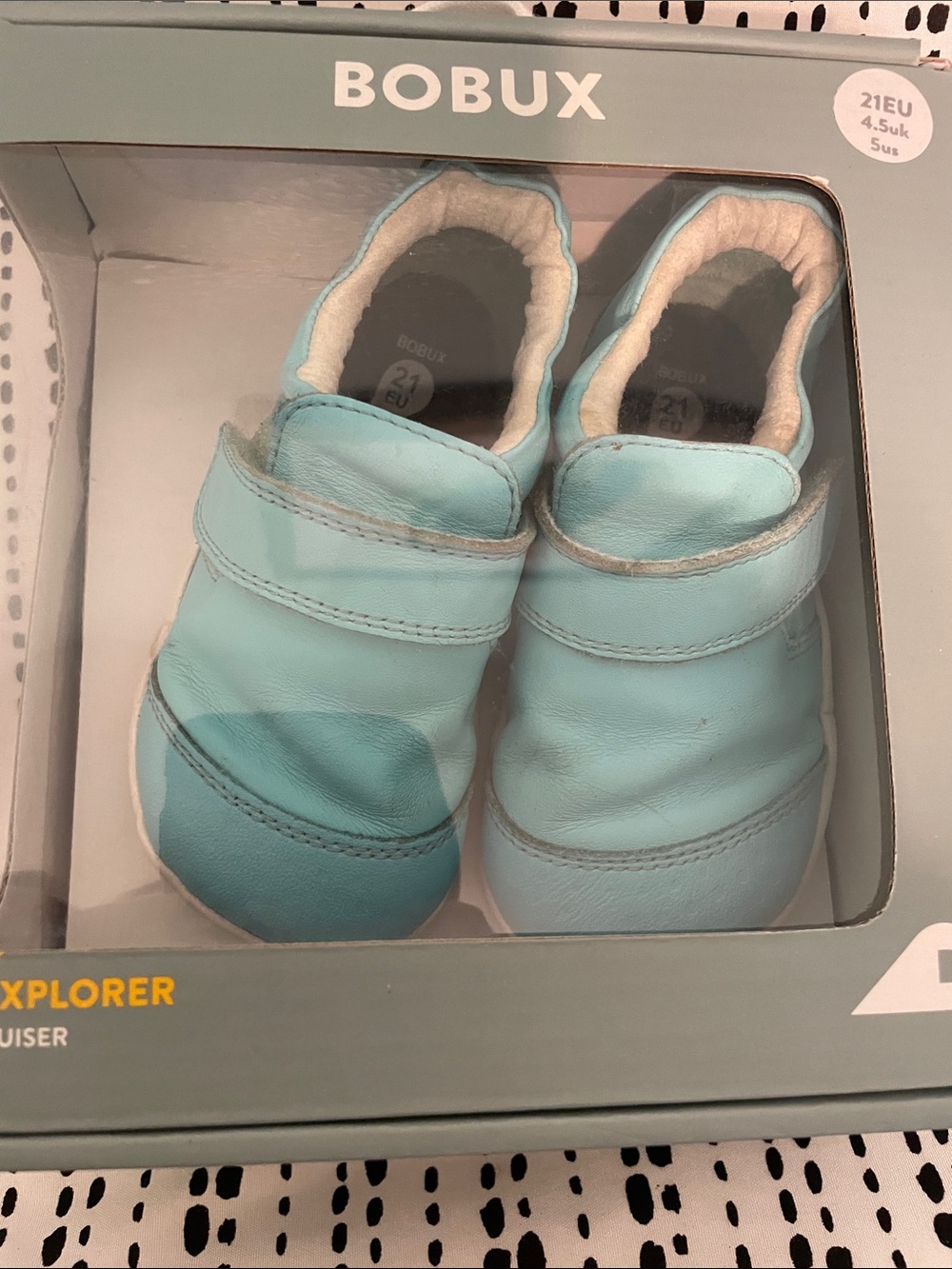 Bobux Aqua Blue Soft Leather Walker Shoes